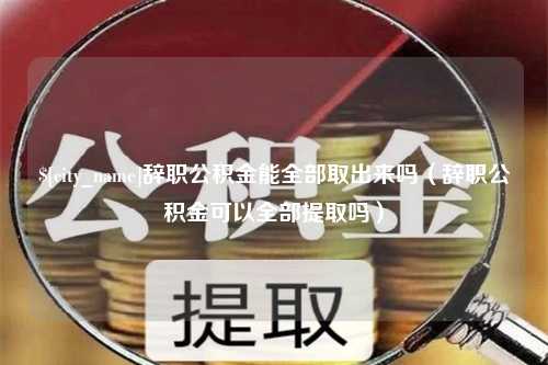 济宁辞职公积金能全部取出来吗（辞职公积金可以全部提取吗）